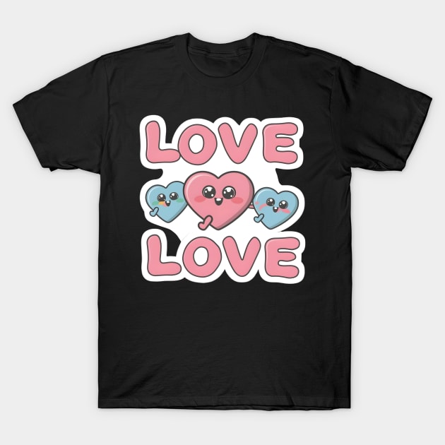 Love heart love T-Shirt by Spaceboyishere